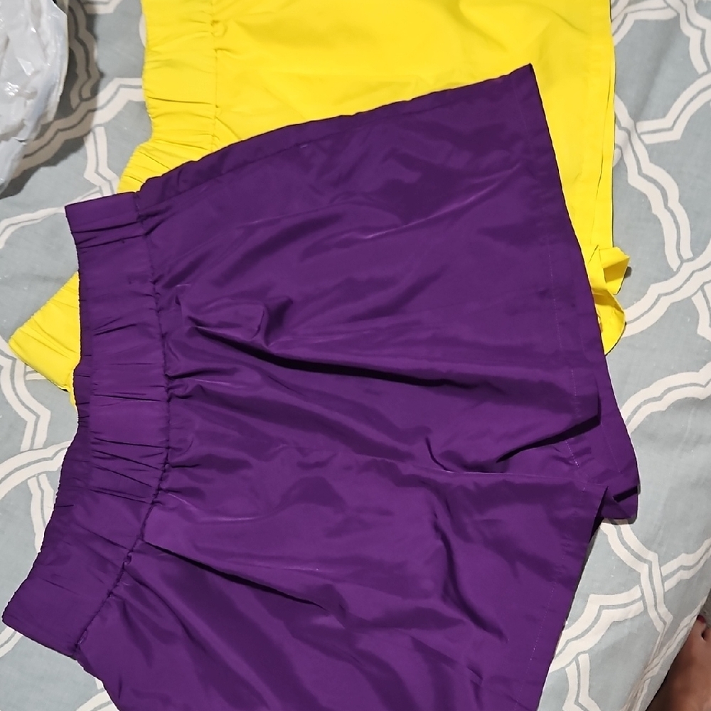 Express Purple Elastic Waist Shorts